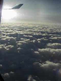 Clouds from the plane<br>Location: Over Pacific Ocean